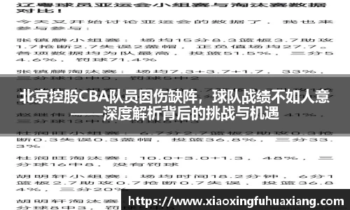 北京控股CBA队员因伤缺阵，球队战绩不如人意——深度解析背后的挑战与机遇