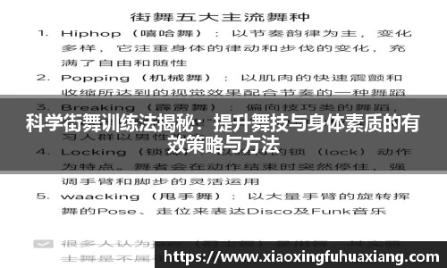 科学街舞训练法揭秘：提升舞技与身体素质的有效策略与方法
